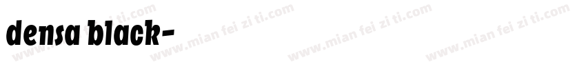 densa black字体转换